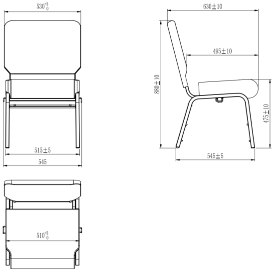 M04 stackable church chair-38