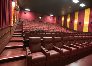 leadcom cinema seating installation Lewisburg Cinema