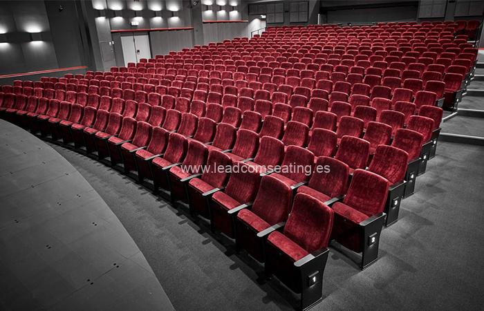 leadcom seating auditorium seating installation Slagelse Theater